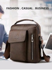 Sacoche en cuir imperméable multi-poches grande capacité V6 